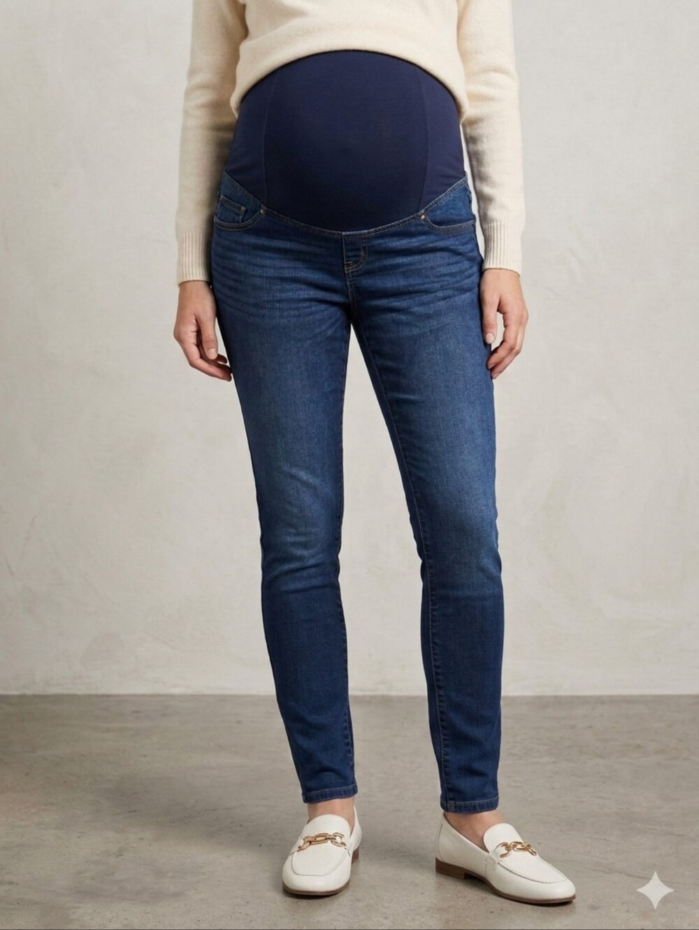Isabels Maternity Skinny Jeans Dark Wash Blue Denim High Rise 8/29R